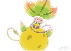  :i black_eyes closed_mouth komepan mega_pokemon mega_victreebel no_humans pokemon pokemon_(creature) pokemon_focus solo twitter_username victreebel watermark white_background 