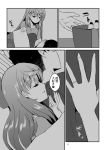  1boy 1girl admiral_(kantai_collection) akashi_(kantai_collection) bed casual comic enami_(e373) futon highres jewelry kantai_collection long_hair looking_at_viewer lying monochrome pink_hair ring shirt sleeping t-shirt translation_request 