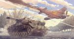  airplane armored_vehicle battle earasensha fire tagme vehicle world_war_ii 