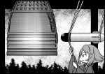  1girl bell comic kantai_collection monochrome mutsu_(kantai_collection) otoufu solo torpedo 
