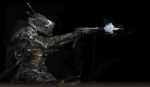  aqua(suibotsu) firing gun mecha military no_humans original robot science_fiction solo weapon 