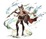  1girl :d animal_ears arrow back bangs bare_back black_legwear bob_cut boots bow_(weapon) cape contrapposto detached_sleeves dress erun_(granblue_fantasy) from_side full_body granblue_fantasy grey_eyes grey_hair hair_ornament hand_on_hip high_heel_boots high_heels holding holding_weapon jpeg_artifacts long_legs minaba_hideo official_art open_mouth quiver scarf short_dress short_hair slim_legs small_breasts smile solo standing star stella_(granblue_fantasy) swept_bangs thigh-highs thigh_boots transparent_background weapon white_background zettai_ryouiki 