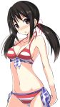  1girl bikini black_hair breasts brown_eyes cleavage highres idolmaster idolmaster_cinderella_girls long_hair nakano_yuka natsu_(anta_tte_hitoha) sketch solo swimsuit twintails 