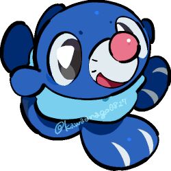  animal_focus chibi chibi_only full_body kawaanago lowres no_humans open_mouth pokemon pokemon_(creature) pokemon_focus popplio smile solo transparent_background twitter_username 