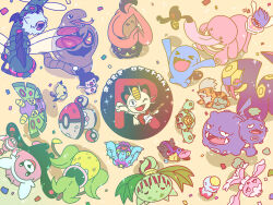  &gt;_&lt; &gt;_o amoonguss arbok berry_(pokemon) bewear cacnea carnivine chimecho closed_eyes coin commentary_request confetti dustox fangs floating forked_tongue frillish frillish_(female) from_above gold gourgeist growlithe guitar hair_over_one_eye holding holding_guitar holding_instrument inkay insect_wings instrument koban_(gold) leaf lickitung long_tongue lower_teeth_only mareanie meowth mime_jr. mimikyu morpeko morpeko_(hangry) multiple_heads nostrils one_eye_closed open_mouth poffin pokemon pokemon_(anime) pokemon_(creature) pokemon_focus samsung_(yuzuikka) seviper sharp_teeth sitrus_berry smile sparkle spikes stufful team_rocket teeth tongue tongue_out translation_request very_long_tongue victreebel weezing wings wobbuffet woobat yamask yanmega 