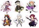  6+boys ^_^ black_gloves black_hair bow cape cherry_blossoms closed_eyes eyes_visible_through_hair flower fumuke_aka geta gloves green_eyes hair_bow hair_flower hair_ornament hair_over_one_eye hair_stick hat hood hotarumaru ima-no-tsurugi indian_style iwatooshi japanese_clothes jirou_tachi male_focus multiple_boys naginata open_mouth orange_eyes orange_hair partly_fingerless_gloves petals polearm ponytail red_eyes redhead sakazuki shorts sitting smile tengu-geta tokin_hat tonbokiri_(touken_ranbu) touken_ranbu tsurumaru_kuninaga weapon white_hair yari yellow_eyes 