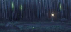  bamboo bamboo_forest boulder fireflies forest game_cg grass moss nature night no_humans non-web_source official_art outdoors scenery stone_lantern touhou touhou_gensou_eclipse 
