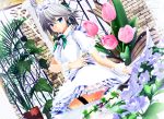  1girl 3d flower looking_at_viewer mikumikudance plant solo touhou 