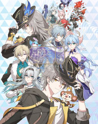  5girls 6+boys acheron_(honkai:_star_rail) animal animal_ear_fluff animal_ears animal_nose aqua_eyes argenti_(honkai:_star_rail) armor armored_boots aventurine_(honkai:_star_rail) banana bare_shoulders beads belt black_coat black_eyes black_gloves black_hair black_hairband black_hat black_jacket black_pants black_shoes blank_eyes blue_background blue_bow blue_eyes blue_hair blue_jacket blue_pupils blue_shirt boothill_(honkai:_star_rail) boots bow breastplate brother_and_sister brown_belt brown_fur caelus_(honkai:_star_rail) cape chinese_clothes chinese_commentary choker clenched_hand closed_eyes closed_mouth cloud_print coat collarbone colored_inner_hair commentary_request cover cover_page cowboy_hat cuisses cyborg detached_sleeves dress dual_persona earrings empty_eyes facing_away faulds feathered_wings feixiao_(honkai:_star_rail) fingerless_gloves firefly_(honkai:_star_rail) floating_cape floating_hair flower food forehead_jewel fox_boy fox_ears fox_girl fox_tail from_behind fruit gauntlets gem gloves gradient_hair grey_armor grey_hair hair_beads hair_between_eyes hair_bow hair_ornament hair_over_one_eye hairband half-closed_eyes halo halo_behind_head hand_fan hand_on_headwear hand_on_own_chest hand_on_own_hip hand_up hat hat_feather hat_ornament head_wings high_ponytail highres holding holding_fan honkai:_star_rail honkai_(series) hood hooded_coat jacket jewel_under_eye jewelry jiaoqiu_(honkai:_star_rail) kangetsu_(fhalei) knight lapels leaf_hair_ornament long_hair long_sleeves looking_at_viewer mandarin_collar mechanical_arms mechanical_hands monkey monkey_ears monkey_tail moze_(honkai:_star_rail) multicolored_eyes multicolored_hair multicolored_jacket multiple_boys multiple_girls neckerchief necklace open_clothes open_coat open_mouth origami_bird_(honkai:_star_rail) pants pearl_(gemstone) pearl_earrings petals pink_eyes pink_hair ponytail puffy_long_sleeves puffy_sleeves purple_choker purple_dress purple_hair purple_hood purple_shirt purple_sleeves red_cape red_flower red_hair red_ribbon red_rose red_shrug ribbon robin_(honkai:_star_rail) robin_(robird)_(honkai:_star_rail) rose running sailor_collar sharp_teeth sheriff_badge shirt shoes short_hair short_sleeves shoulder_armor shrug_(clothing) siblings sidelocks single_bare_shoulder single_earring sleeveless sleeveless_dress sleeveless_shirt smile sparkle star_(symbol) star_earrings star_ornament stelle_(honkai:_star_rail) strapless strapless_dress sunday_(honkai:_star_rail) t-shirt tail tangzhuang tassel tassel_hair_ornament teeth trailblazer&#039;s_hat_(honkai:_star_rail) trailblazer_(honkai:_star_rail) trash_bag trash_can triangle_background two-sided_coat two-sided_fabric two-tone_dress two-tone_hair two-tone_jacket upper_body upside-down v-shaped_eyebrows violet_eyes wavy_hair white_armor white_coat white_dress white_flower white_gloves white_hair white_jacket white_rose white_shirt wings yellow_coat yellow_eyes yellow_neckerchief zipper 