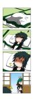  /\/\/\ 4girls 4koma absurdres animal_ears asymmetrical_wings black_hair blanket chibi chibi_on_head comic fever futon green_hair hat highres houjuu_nue kasodani_kyouko lily_white lying multiple_girls murasa_minamitsu on_back open_door pillow rakugaki-biyori shaded_face sick silent_comic surprised sweat tatami touhou under_blanket wings 