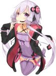  1girl collarbone finger_to_mouth headphones jacket long_hair looking_at_viewer microphone miruto_netsuki parted_lips purple_hair purple_legwear sidelocks simple_background solo thigh-highs violet_eyes vocaloid voiceroid white_background yuzuki_yukari 