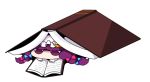  book chibi flat_gaze kiri_futoshi lying minigirl on_stomach open_book patchouli_knowledge reading touhou 