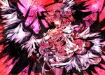  bad_id colorful fingernails hand_on_own_chest hat jpeg_artifacts long_fingernails long_nails mystia_lorelei nails red_eyes red_hair redhead short_hair singing solo thigh-highs thighhighs tm touhou wings 