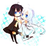  bad_id black_hair blue_eyes chibi dual_persona nintendo personification product_girl white_hair wii 
