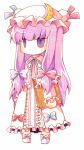  bad_id book chibi colored_pencil colored_pencil_(medium) crescent hat kiri_futoshi long_hair patchouli_knowledge purple_eyes purple_hair solo touhou traditional_media violet_eyes 