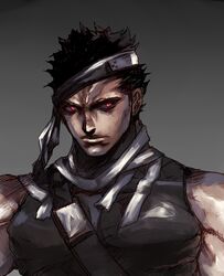  homex male momochi_zabuza muscle naruto ninja portrait red_eyes 