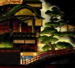  building east_asian_architecture ghibli lowres night scenery sen_to_chihiro_no_kamikakushi studio_ghibli tree 