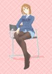  chair feet hacket hirasawa_yui pantyhose redhead sitting skirt 