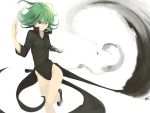  1girl black_dress curly_hair dress green_eyes green_hair kuz looking_at_viewer onepunch_man short_hair solo tatsumaki 