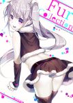  1girl destroyer_hime gloves highres kantai_collection long_hair nonomaro purple_hair shinkaisei-kan side_ponytail skirt smile solo violet_eyes 
