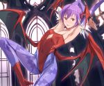  1girl akira_(coffee_curry) arms_up demon_girl highres looking_at_viewer solo succubus vampire_(game) 