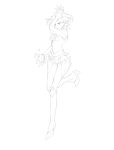  1girl absurdres highres leiur_darahim li-e lineart monochrome senki_zesshou_symphogear simple_background solo tagme white_background 