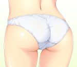  1girl ass from_behind panties simple_background solo tamanegi_(genpi) thighs trefoil underwear white_panties 