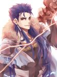  1boy blue_hair cape cu_chulainn_(fate/grand_order) fate/grand_order fate_(series) fimyuan highres lancer solo staff 
