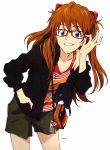  1girl absurdres glasses highres looking_at_viewer neon_genesis_evangelion official_art rebuild_of_evangelion redhead shikinami_asuka_langley smile source_request souryuu_asuka_langley 