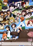  &gt;_&lt; 6+girls absurdres ahoge akiyama_yukari anglerfish animal_ears biceps black_eyes black_hair blonde_hair blouse blue_eyes blue_hair blush_stickers bob_cut bowtie brown_eyes brown_hair caesar_(girls_und_panzer) calendar chibi closed_eyes coke-bottle_glasses copyright_name eating elbow_pads emblem erwin_(girls_und_panzer) exercise eyepatch fake_animal_ears girls_und_panzer glasses gotou_moyoko green_eyes green_skirt grin gym_uniform hairband hat headband hetzer highres holding hoshino_(girls_und_panzer) isobe_noriko isuzu_hana kadotani_anzu kawanishi_shinobu kawashima_momo kondou_taeko konparu_nozomi koyama_yuzu leg_hug leopon_(animal) long_hair maruyama_saki military military_vehicle miniskirt momogaa monocle multiple_girls nakajima_(girls_und_panzer) neckerchief nekonyaa nishizumi_miho official_art oono_aya open_mouth orange_eyes orange_hair oryou_(girls_und_panzer) overalls panzerkampfwagen_iv peaked_cap pillow piyotan pleated_skirt ponytail pull-up rabbit_ears reizei_mako saemonza sakaguchi_karina sasaki_akebi sawa_azusa school_uniform semi-rimless_glasses serafuku shirt short_hair short_twintails silver_hair sit-up sitting skirt smile soda_can sono_midoriko sportswear standing suzuki_(girls_und_panzer) takebe_saori tank tiger_(tank) tsuchiya_(girls_und_panzer) twintails under-rim_glasses utsugi_yuuki vehicle volleyball volleyball_uniform white_shirt yamagou_ayumi yellow_eyes yoshida_kazumi yoshida_nobuyoshi 