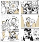  2boys 5girls artist_name camera cellphone comic glasses grandmother_and_granddaughter ina_(gonsora) long_hair maid maid_headdress multiple_boys multiple_girls original phone short_hair silent_comic smartphone translated 