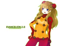  blue_eyes hair_ornament kanitama_(putyourhead) neon_genesis_evangelion plugsuit rebuild_of_evangelion shikinami_asuka_langley smile souryuu_asuka_langley test_plugsuit 