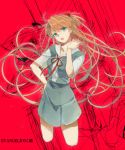  blue_eyes brown_hair hair_flip jumper long_hair neon_genesis_evangelion orange_hair ribbon school_uniform souryuu_asuka_langley very_long_hair 