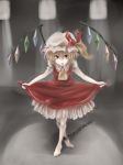  barefoot chain chains cuffs curtsey flandre_scarlet shackles sun_(rose2002) touhou 