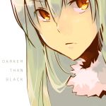  amber bad_id darker_than_black green_hair long_hair solo yellow_eyes 
