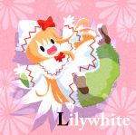  character_name hat karaagetarou lily_white long_hair ribbon solo touhou wings 