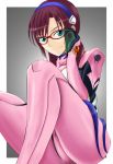  glasses kishida-shiki makinami_mari_illustrious neon_genesis_evangelion plugsuit rebuild_of_evangelion solo 