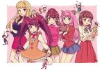  &gt;:t 5girls 6+boys animal_ears bangs black_hair blonde_hair blunt_bangs bouquet braid breasts brothers brown_eyes brown_hair cat_ears cat_tail chibimi chibita cleavage closed_eyes flower genderswap gloves hairband hashimoto_nyaa heart iyami iyayo jyushimatsu&#039;s_girlfriend long_hair matsuno_choromatsu matsuno_ichimatsu matsuno_juushimatsu matsuno_karamatsu matsuno_osomatsu matsuno_todomatsu multiple_boys multiple_girls osomatsu-kun osomatsu-san paw_gloves pink_hair school_uniform short_hair short_twintails siblings skirt smile tail turtleneck twintails wristband yamano_(151515) yowai_totoko 