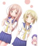  4girls :d aikawa_chiho blush hinata_yukari ichii_yui long_hair multiple_girls nonohara_yuzuko o_o open_mouth osaji0909 school_uniform serafuku smile steepled_fingers yuyushiki 