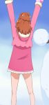  1girl arms_up from_behind go!_princess_precure haruno_haruka haruyama_kazunori precure redhead short_hair solo 
