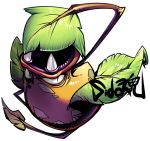  artist_name fangs full_body leaf looking_at_viewer no_humans pokemon pokemon_(creature) sido_(slipknot) simple_background solo victreebel white_background 