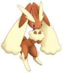  animal_ears black_fur bunny_tail fur_trim fushigi_no_dungeon hands_together highres leaning_forward looking_at_viewer lopunny no_humans official_art parted_lips pink_eyes pokemon pokemon_(creature) pokemon_fushigi_no_dungeon rabbit_ears simple_background tail very_long_ears white_background white_fur 
