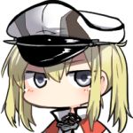  1girl blonde_hair blush graf_zeppelin_(kantai_collection) grey_eyes hat kantai_collection long_hair lowres rebecca_(keinelove) twintails 