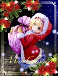  1girl alice_margatroid blonde_hair blue_eyes blush christmas hairband highres santa_costume smile text touhou urufu 