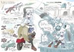  1girl aa_gun ak-47 armored_vehicle assault_rifle ba-64 blue_eyes cannon car gun hammer_and_sickle hat hibiki_(kantai_collection) hizuki_yayoi kantai_collection long_hair motor_vehicle motorcycle open_mouth rifle rocket_launcher rpg rpg-7 school_uniform scooter serafuku silver_hair skirt solo star thigh-highs turret vehicle verniy_(kantai_collection) weapon 