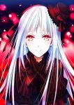  1girl hat k_(anime) krks63 kushina_anna long_hair looking_at_viewer mini_hat red_eyes silver_hair smile solo 