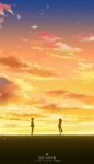  1boy 1girl arima_kousei artist_name highres landscape miyazono_kawori sanaa scenery school_uniform shigatsu_wa_kimi_no_uso sketch sky 