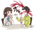  feeding juushimatsu&#039;s_girlfriend matsuno_juushimatsu osomatsu-san parfait yamano_(151515) 