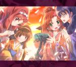  akagi_towa amanogawa_kirara commentary_request go!_princess_precure haruno_haruka hatsumoude highres inoshishi_(ikatomo) japanese_clothes kaidou_minami kimono nanase_yui precure 