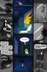  2girls alphys broken_glass comic crawling dragging english glass glasses laboratory lemon_bread lynxgriffin mirror monster monster_girl multiple_girls reaper_bird reflection running sharp_teeth slime spoilers undertale videocasette 